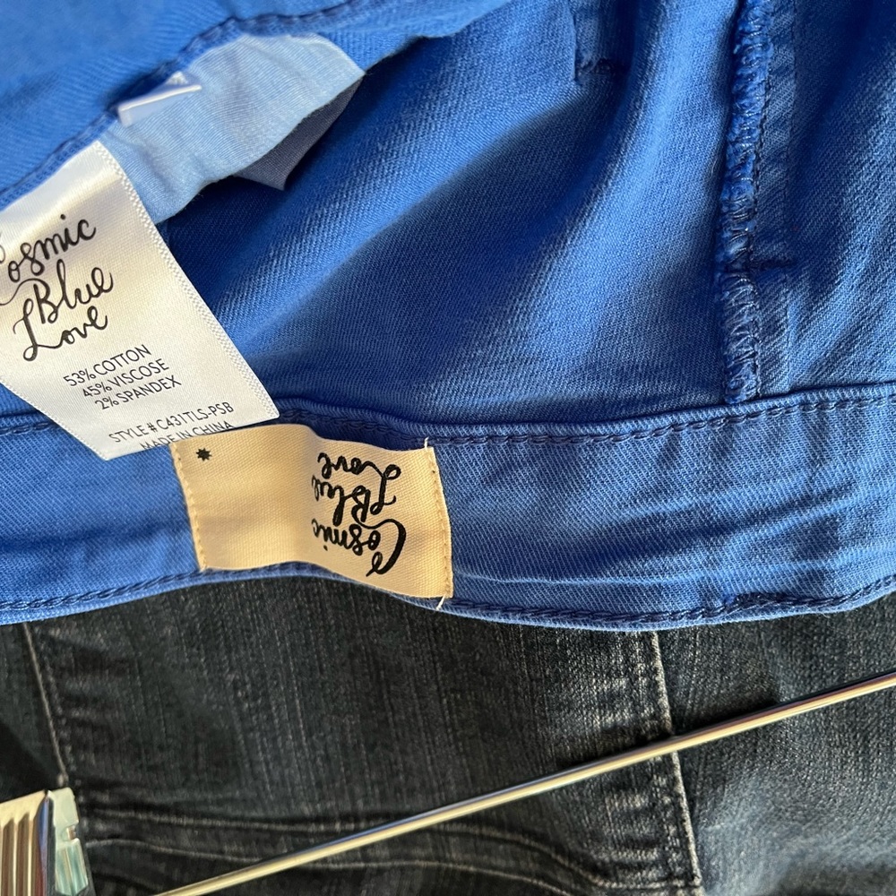 Brand new peacock blue cotton pants